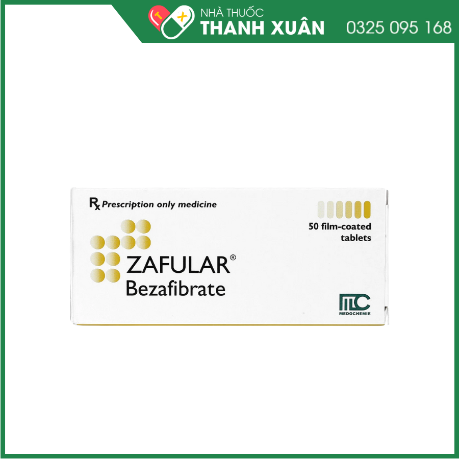 Zafular 200mg trị rối loạn mỡ máu, tăng lipid máu